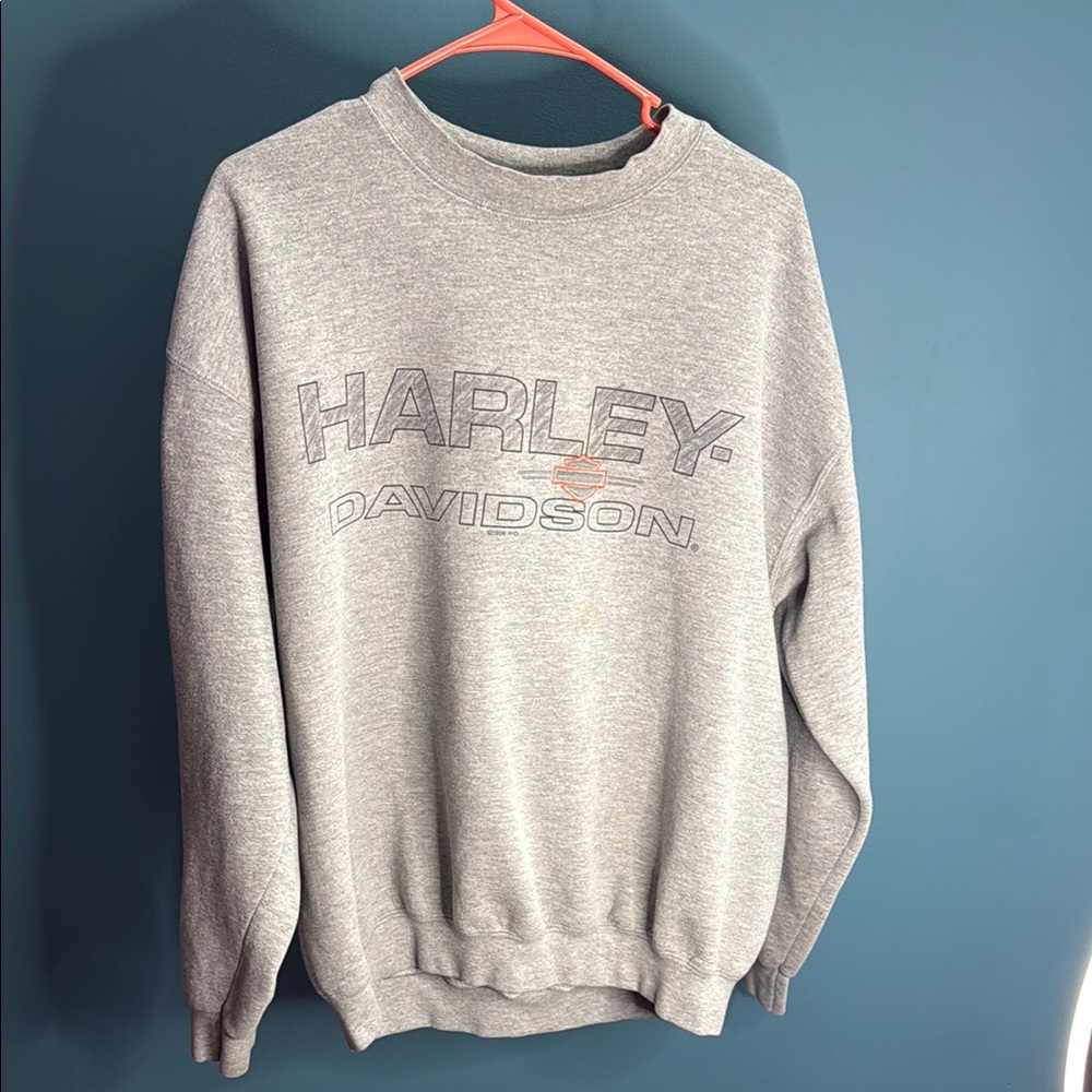 Harley-Davidson Men's Crewneck Sweater in Gray